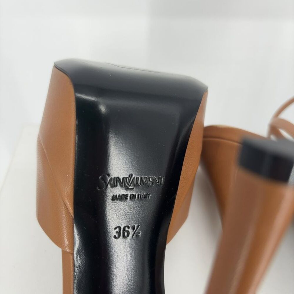 Saint Laurent Platform Sandals In Aesthetic Brown - Picture 6 of 6